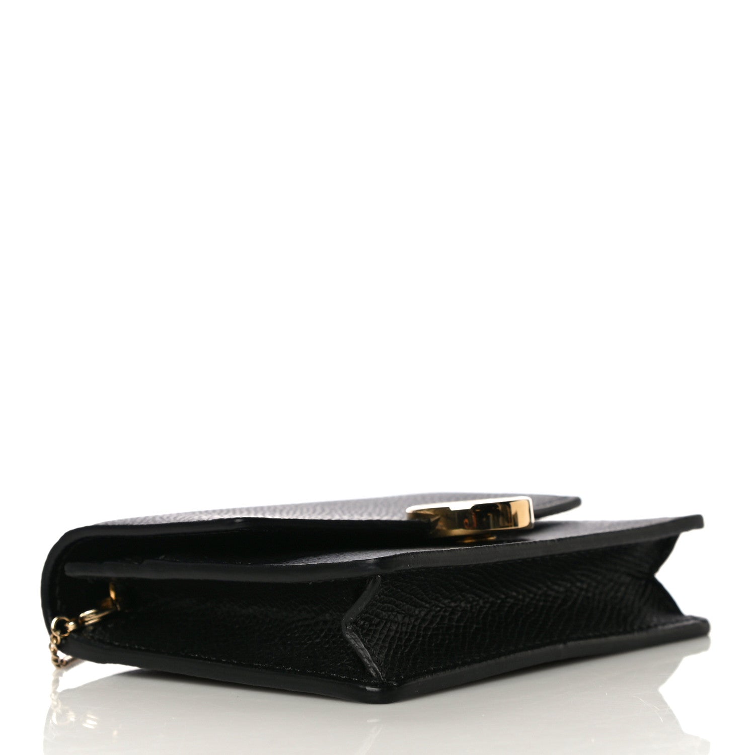 Fendi Vitello Cruise F is Fendi Geometric Flap Wallet on Chain Black 3 of 8
