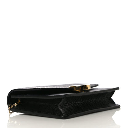 Fendi Vitello Cruise F is Fendi Geometric Flap Wallet on Chain Black 3 of 8