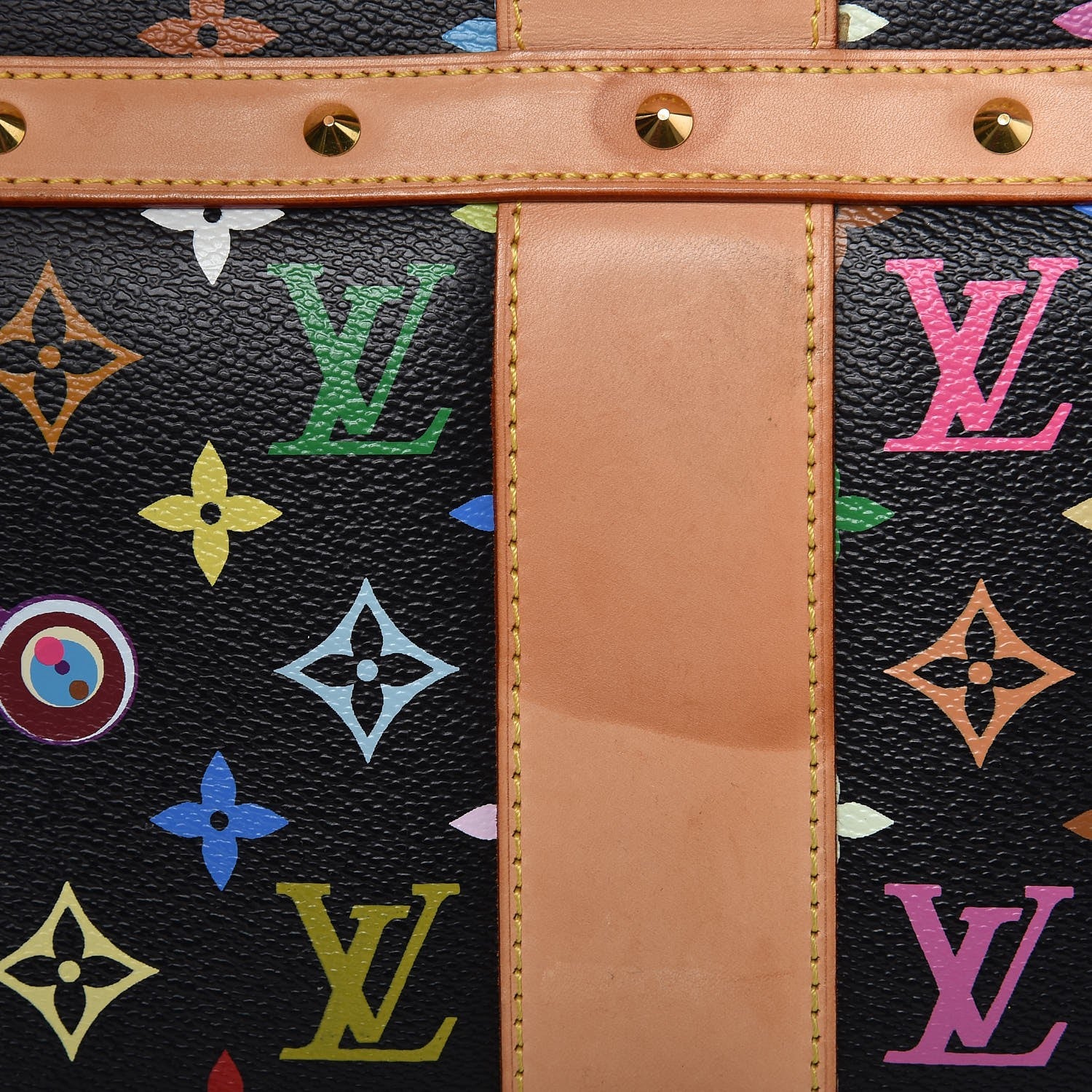 Louis Vuitton Monogram Multicolor Murakami Eye Love You Black 13 of 13