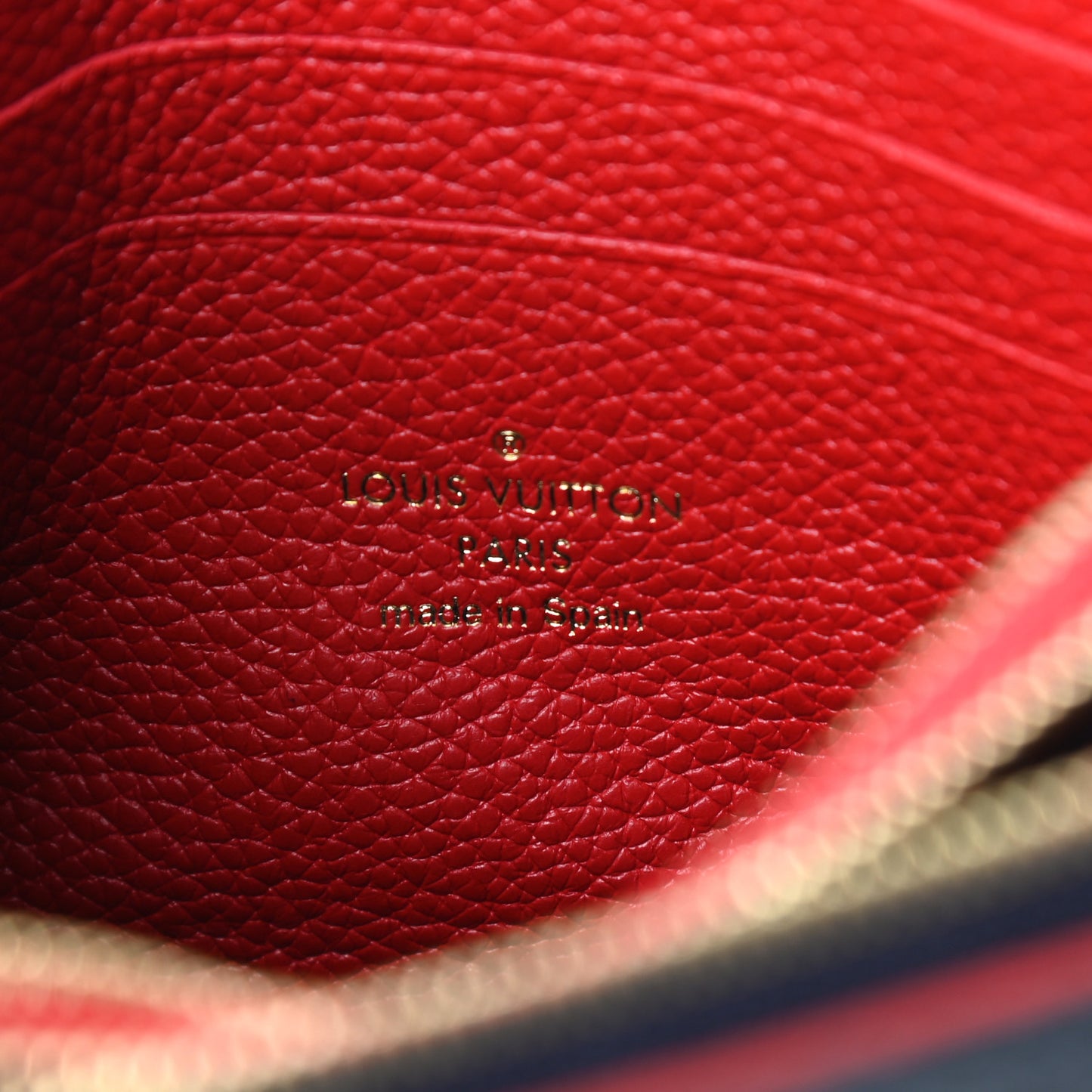 Empreinte Double Zip Pochette Marine Rouge