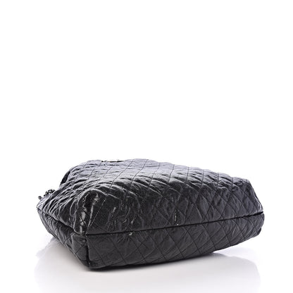 Chanel Distressed Glazed Caviar Quilted Large Elastic Tote Black 4 of 10