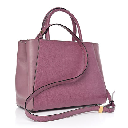 Fendi Vitello Elite Flamingo Petite 2Jours Tote Lilla Glicine 3 of 11