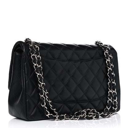 Chanel Lambskin Quilted Jumbo Double Flap Black 2 of 8