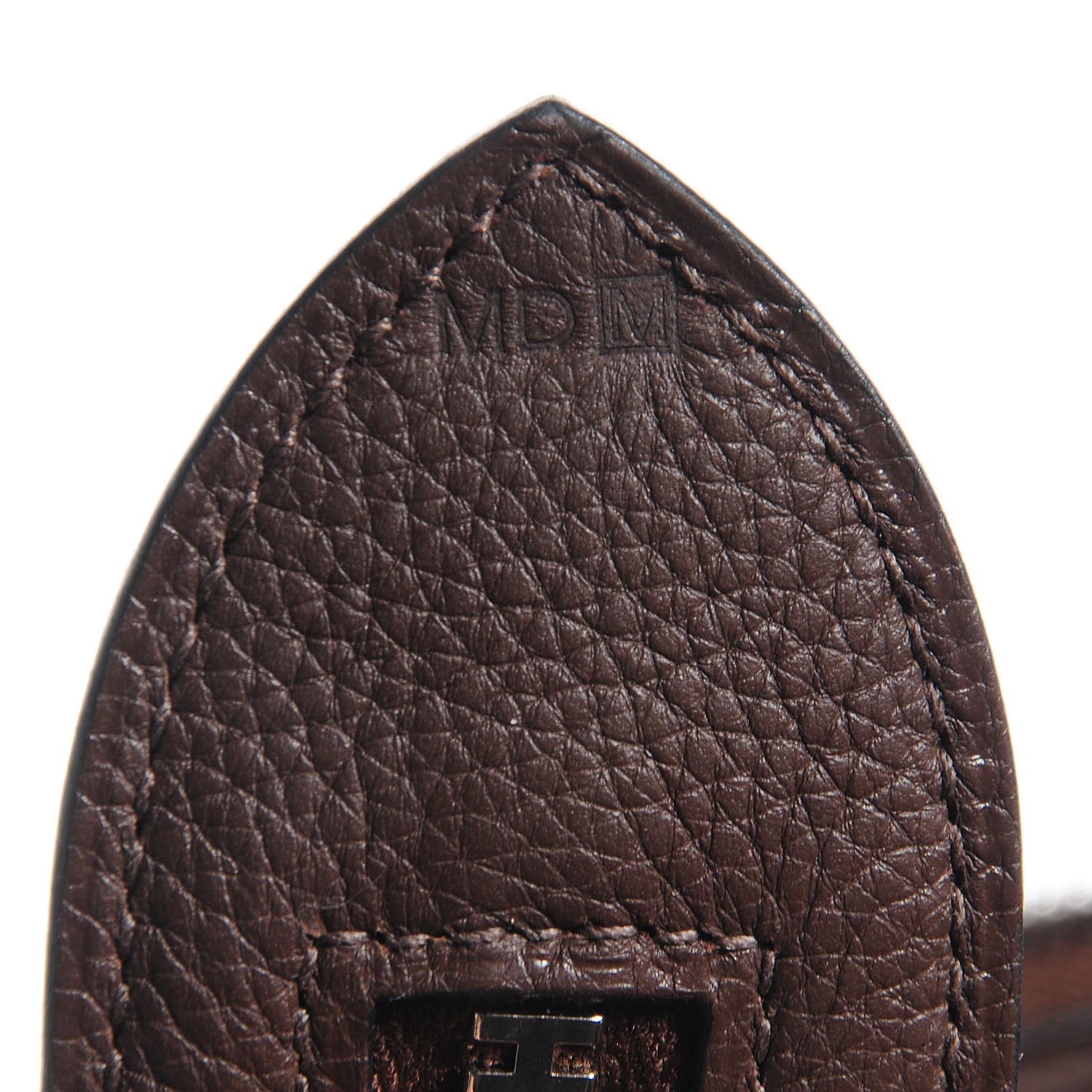 Hermes Taurillon Clemence Shoulder Atlas Chocolate 8 of 12