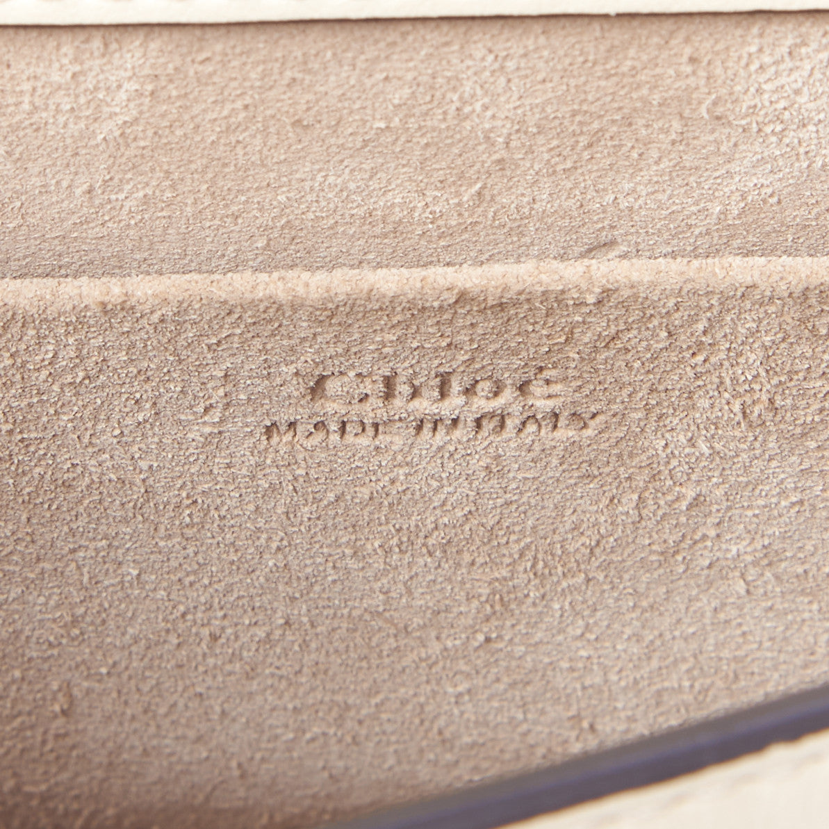 Calfskin Suede Small Nile Bracelet Bag Off White