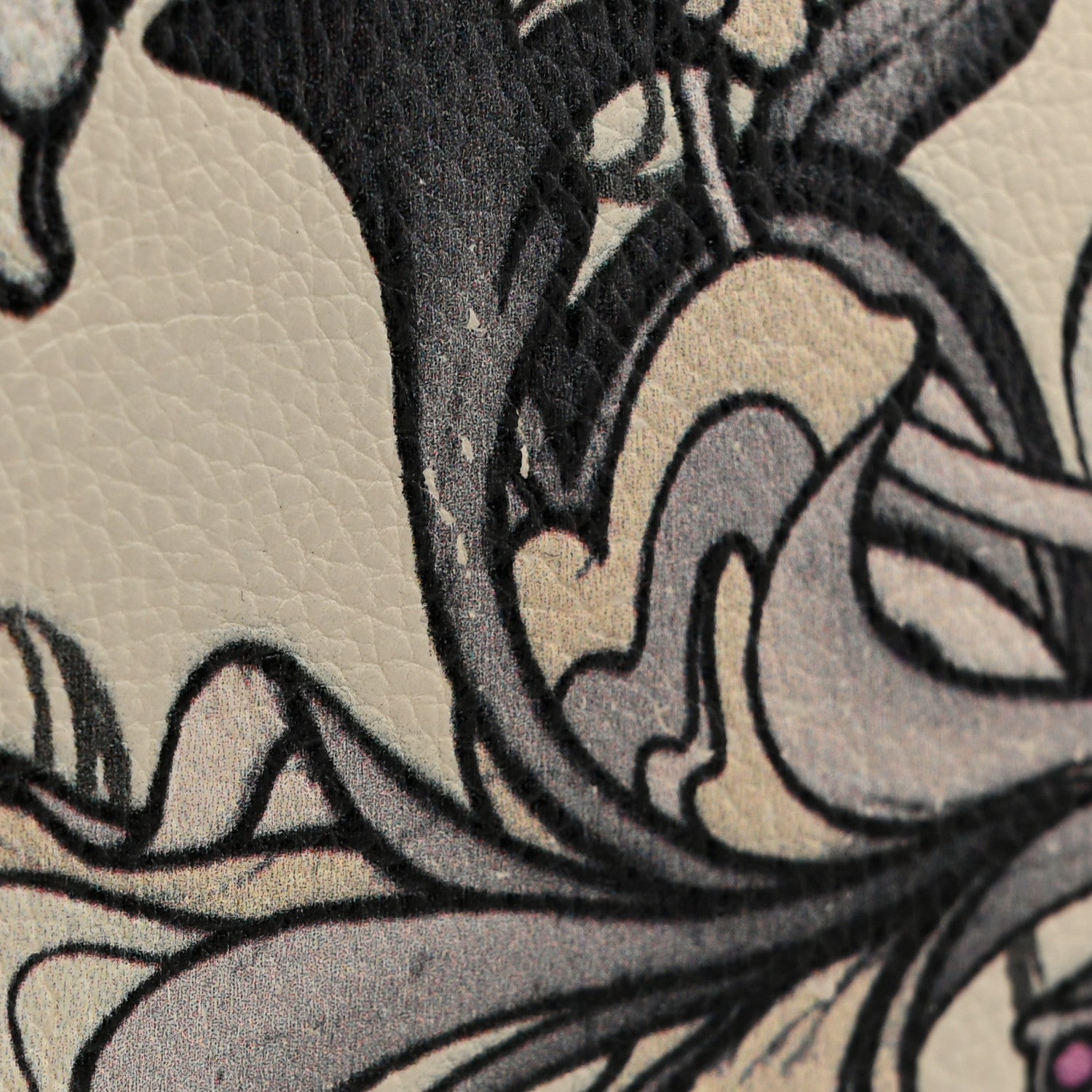 Prada X JAMES JEAN Glace Calfskin Rabbit Print Cahier Bag Opaline 12 of 12