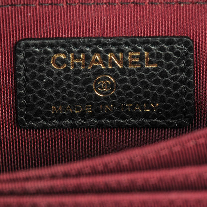 Chanel Caviar Quilted Gusseted Card Holder Black 6 of 7