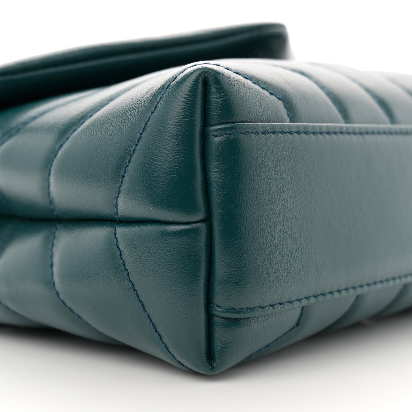 Calfskin Y Quilted Monogram Toy Loulou Satchel Dark Turquoise