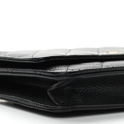 Chanel Caviar Quilted Wallet On Chain WOC Black 10 of 14