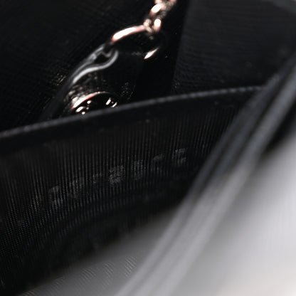 Prada Saffiano Metal Continental Flap Travel Wallet Black 7 of 8