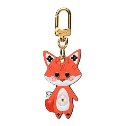 Louis Vuitton Calfskin Monogram Cute Fox Charm Key Holder Rose Ballerine 1 of 5