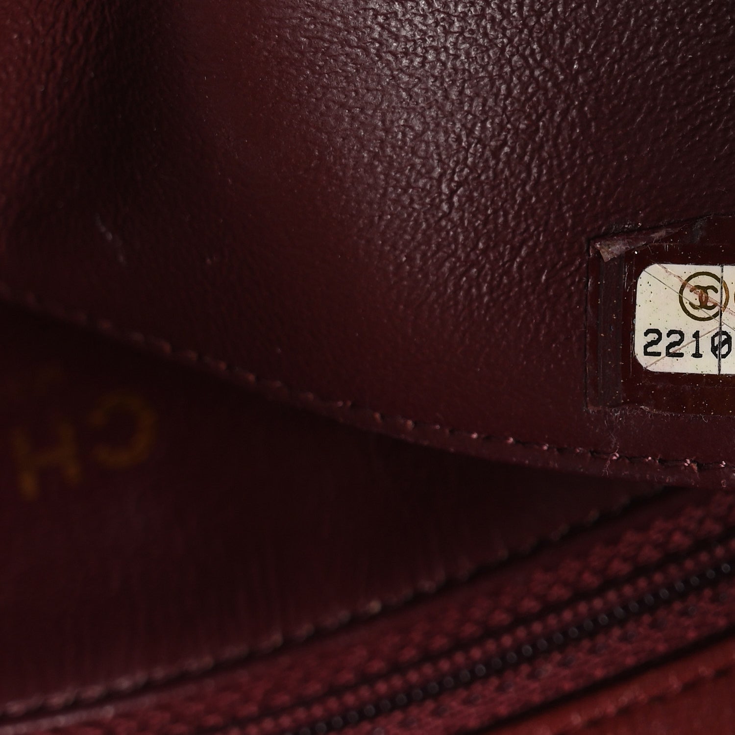 Chanel Shiny Goatskin Diagonal Quilted Medium Flap Burgundy 7 of 10