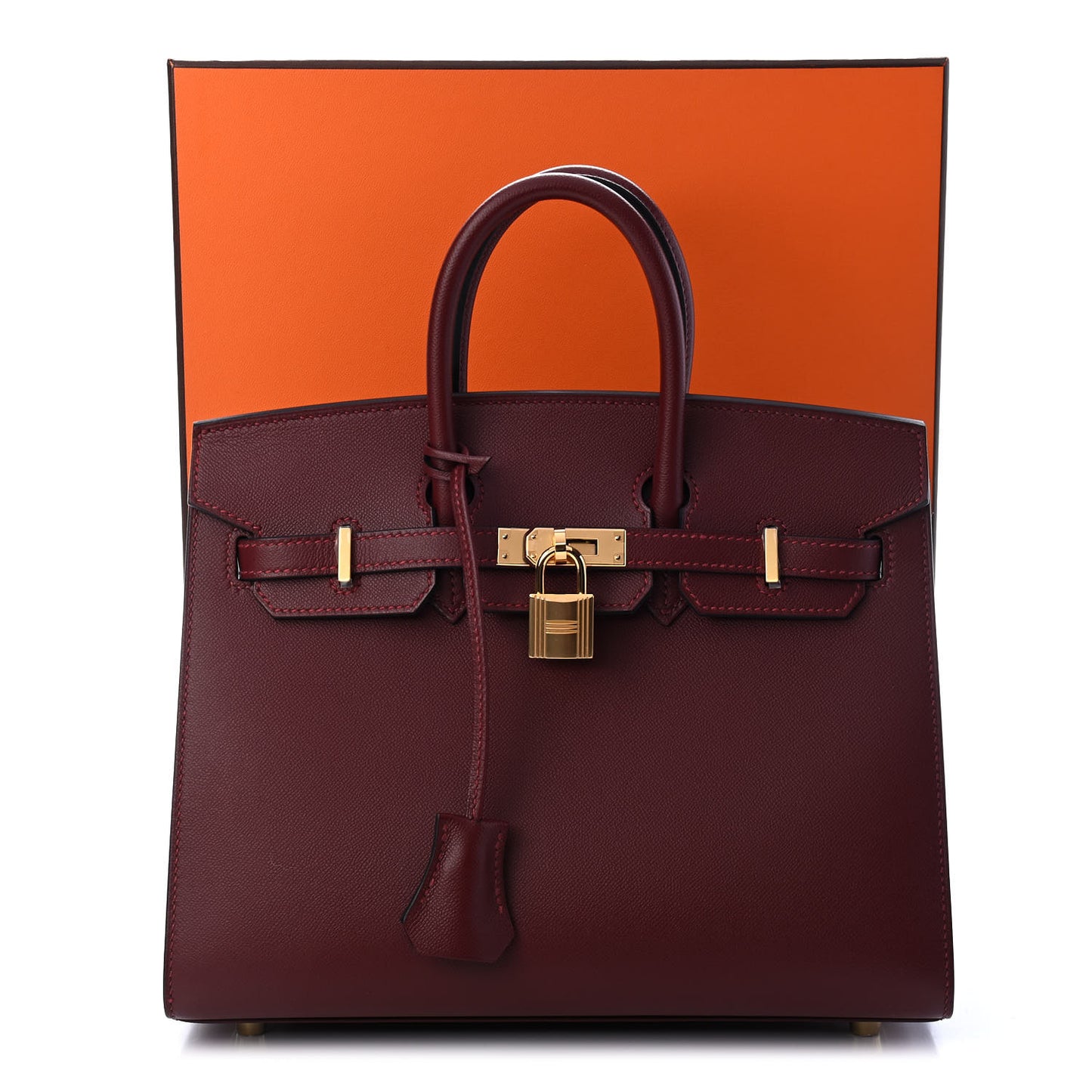 Madame Calfskin Birkin Sellier 25 Rouge H