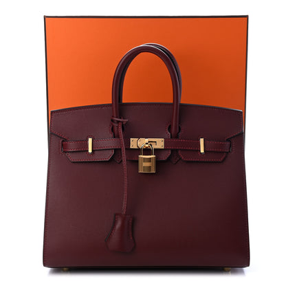 Hermes Madame Calfskin Birkin Sellier 25 Rouge H 11 of 11