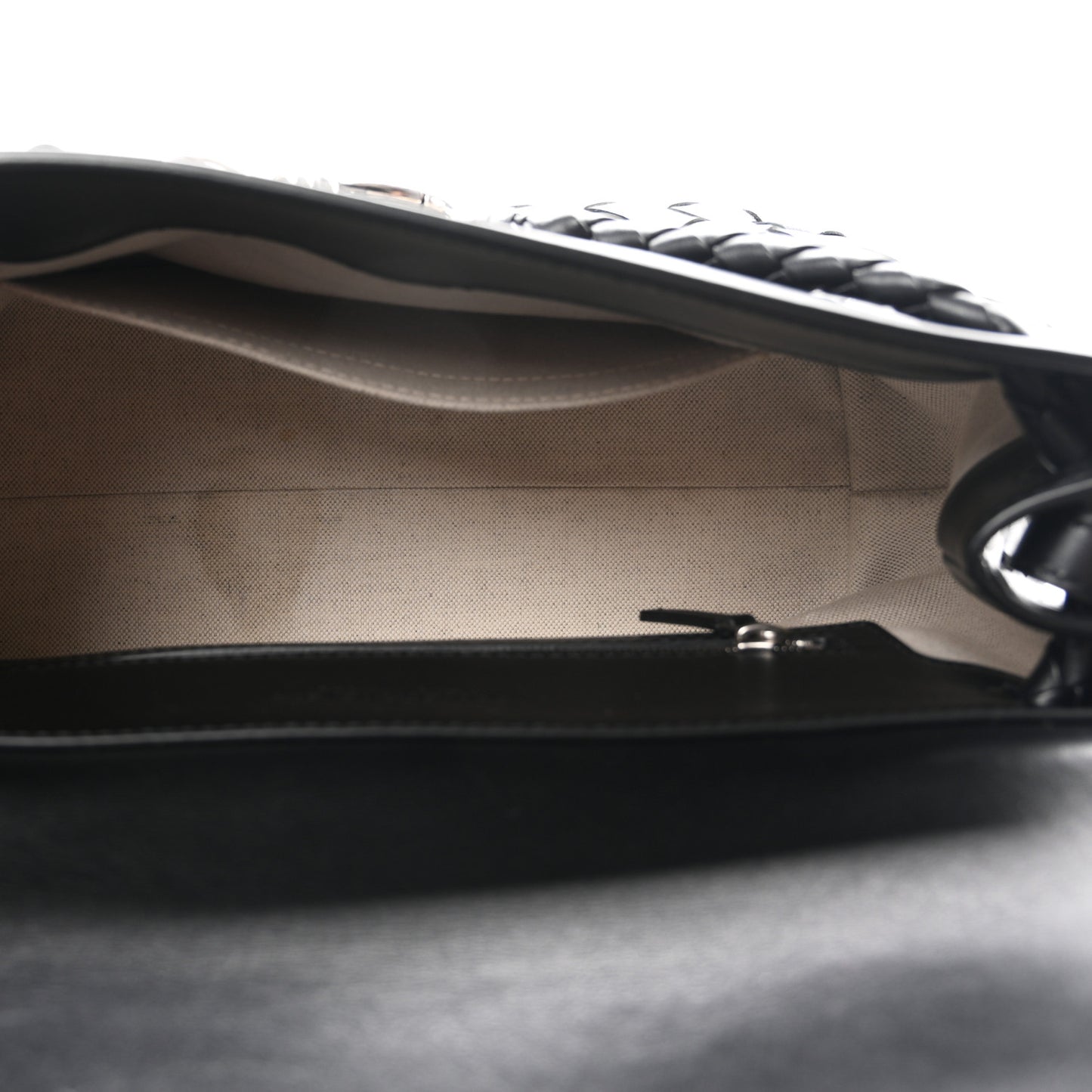 Calfskin Intrecciato Small Andiamo Messenger Bag Black