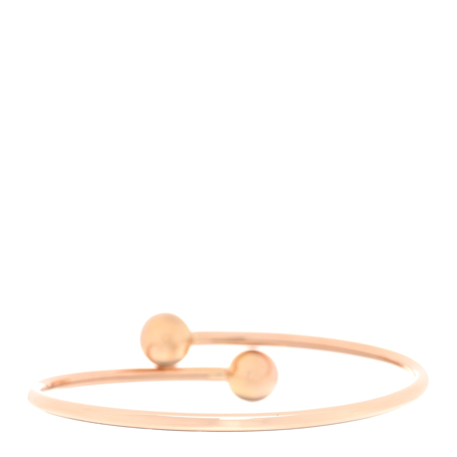 Tiffany 18K Rose Gold 8mm HardWear Ball Bypass Bracelet 2 of 3