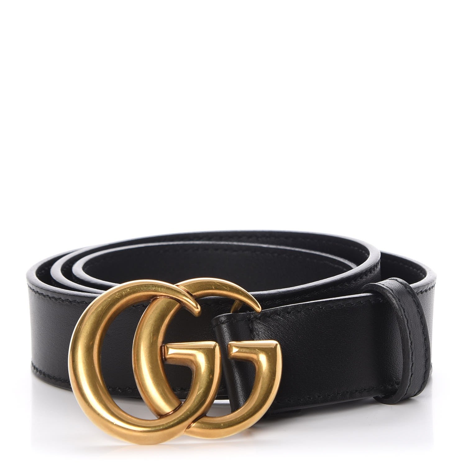 Gucci Calfskin Double G 30mm Belt 75 30 Black 1 of 6