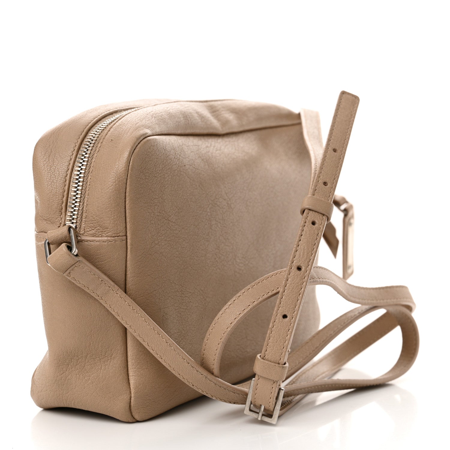 Saint Laurent Lambskin Monogram Small Lou Camera Bag Dark Beige 3 of 15