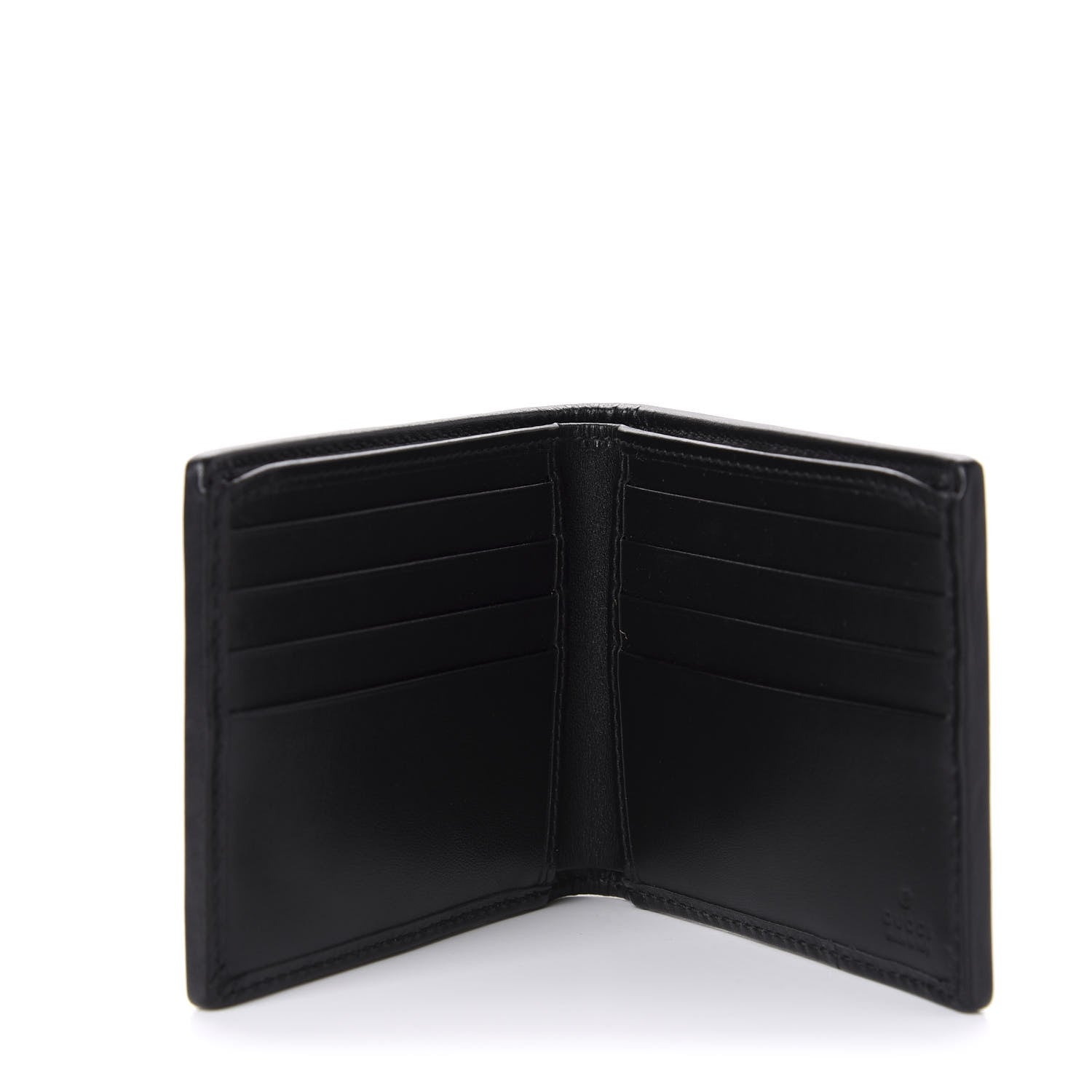 Gucci Calfskin G Rhombus Quilted Bi-Fold Wallet Black 4 of 7
