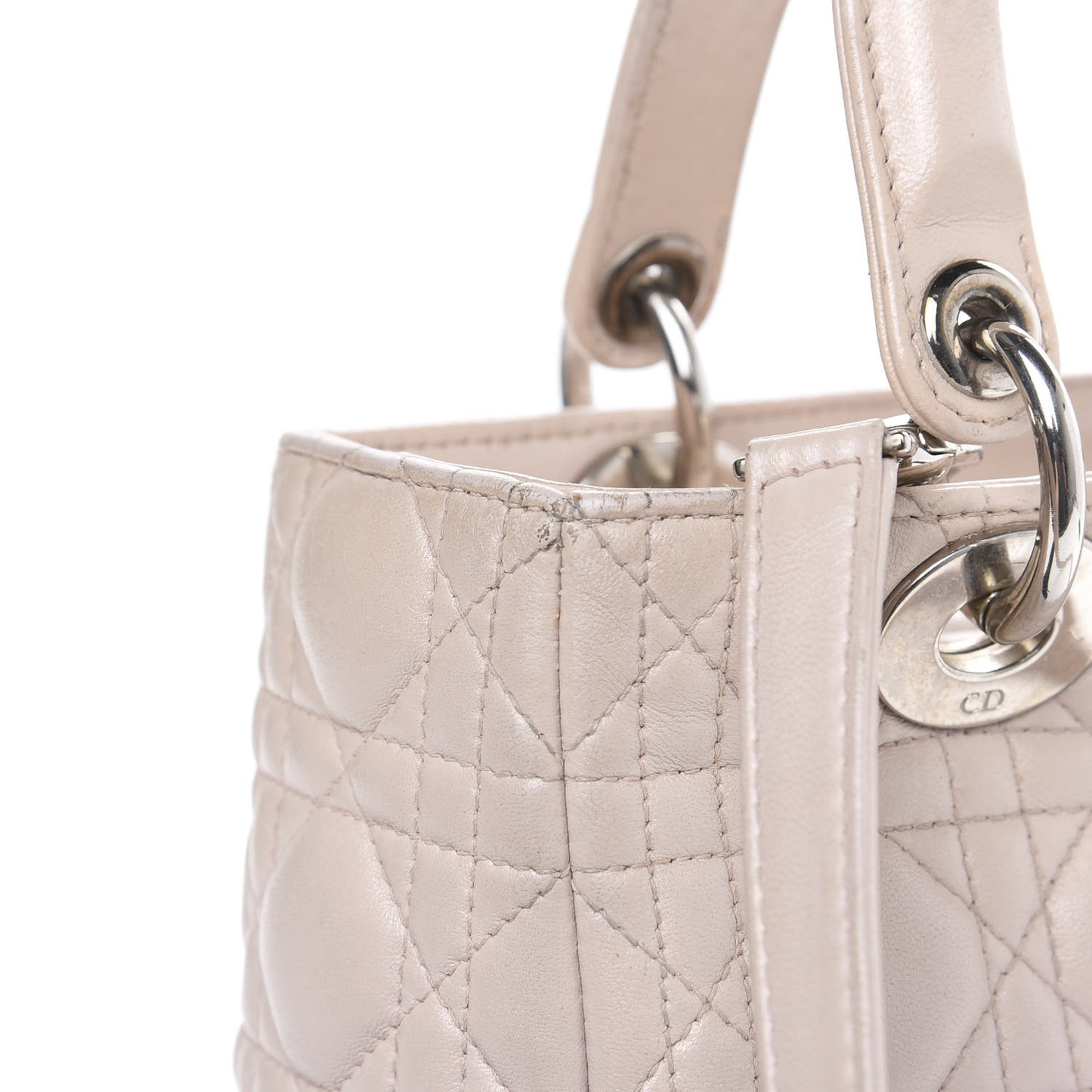 Lambskin Cannage Medium Lady Dior Light Pink