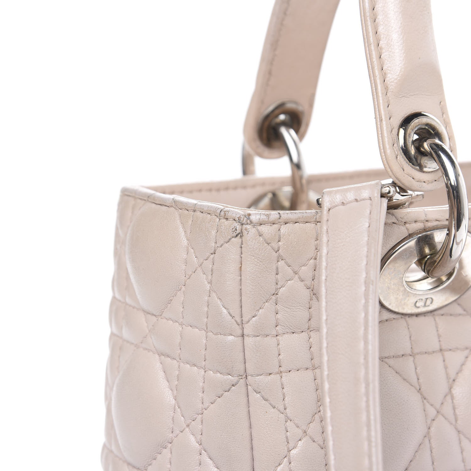 Christian Dior Lambskin Cannage Medium Lady Dior Light Pink 9 of 20