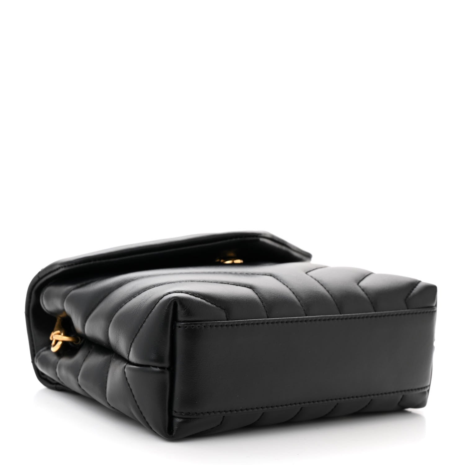 Saint Laurent Calfskin Y Quilted Monogram Toy Loulou Crossbody Bag Black 4 of 10