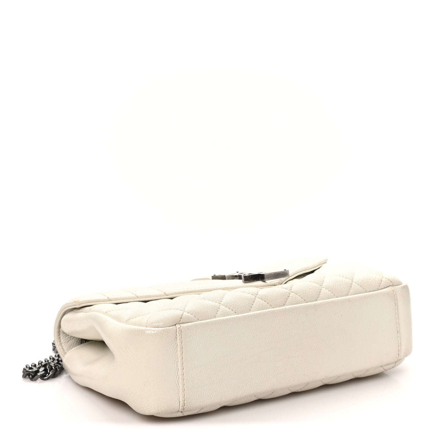 Saint Laurent Sheepskin Medium Tri-Quilt College Monogram Satchel Porcellana 4 of 10