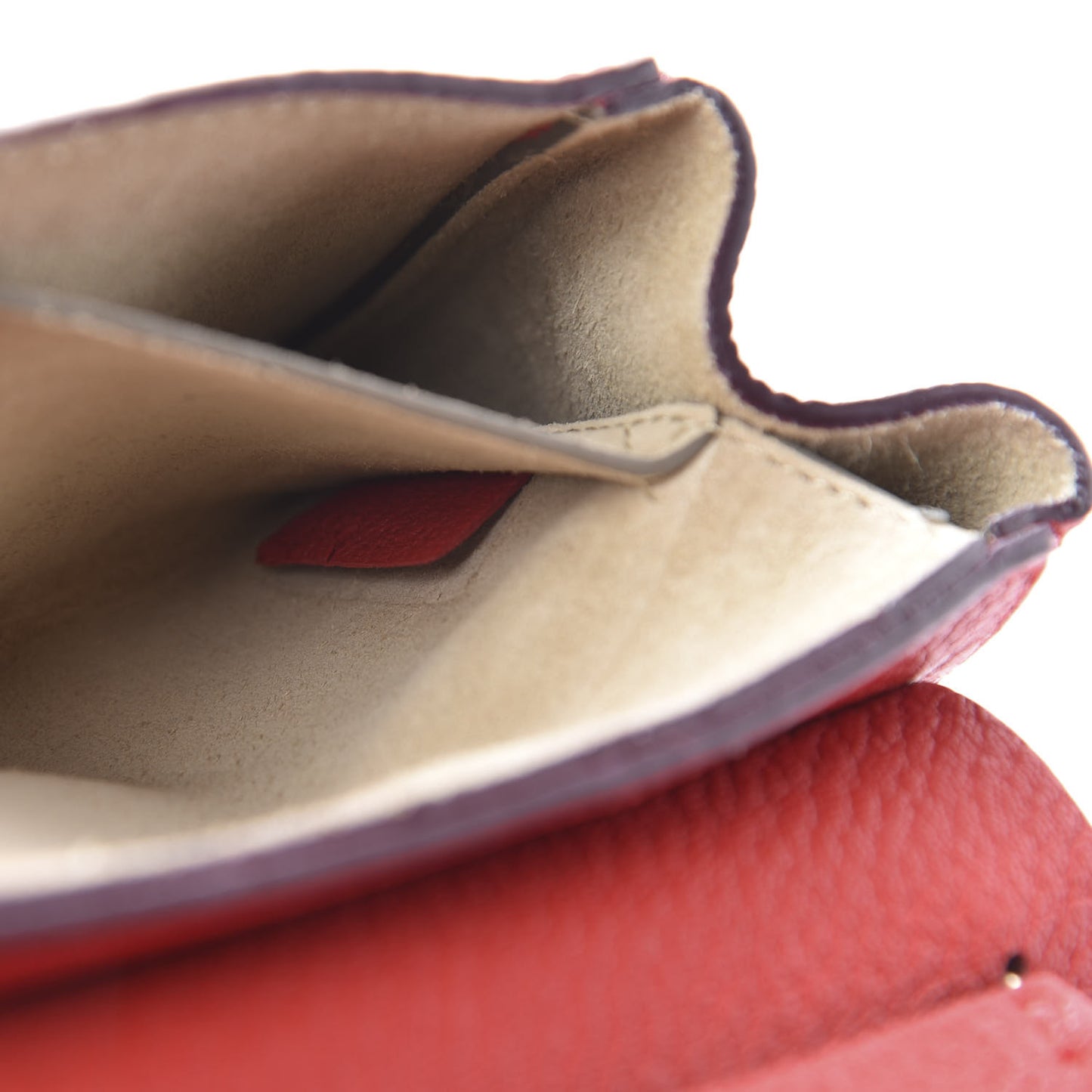 Grained Lambskin Drew Shoulder Bag Plaid Red