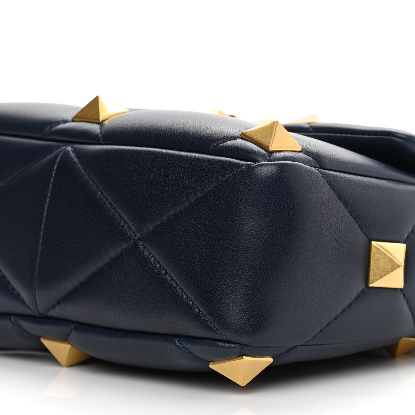 Nappa Medium Roman Stud Shoulder Bag Navy