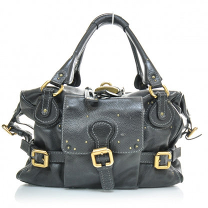 Chloe Leather Paddington Front Pocket Tote Black 1 of 13
