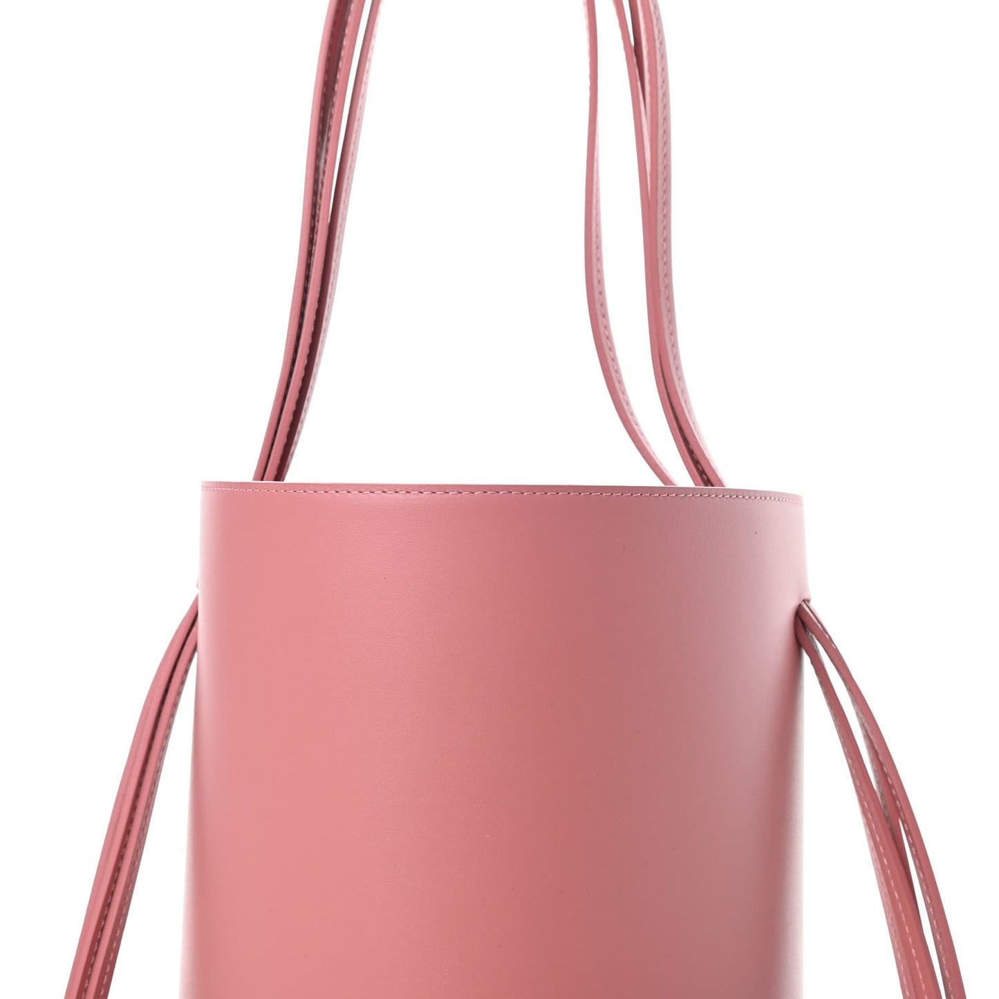 Calfskin Fringe Bucket Bag Blush
