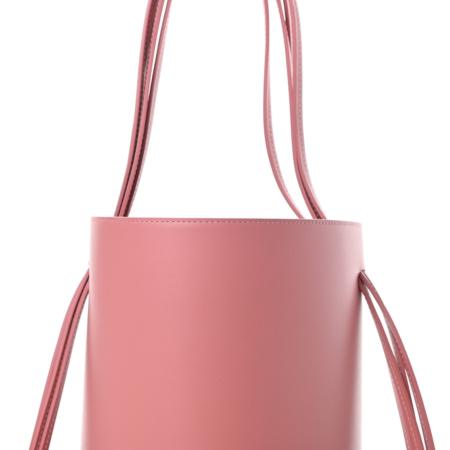 Mansur Gavriel Calfskin Fringe Bucket Bag Blush 7 of 11