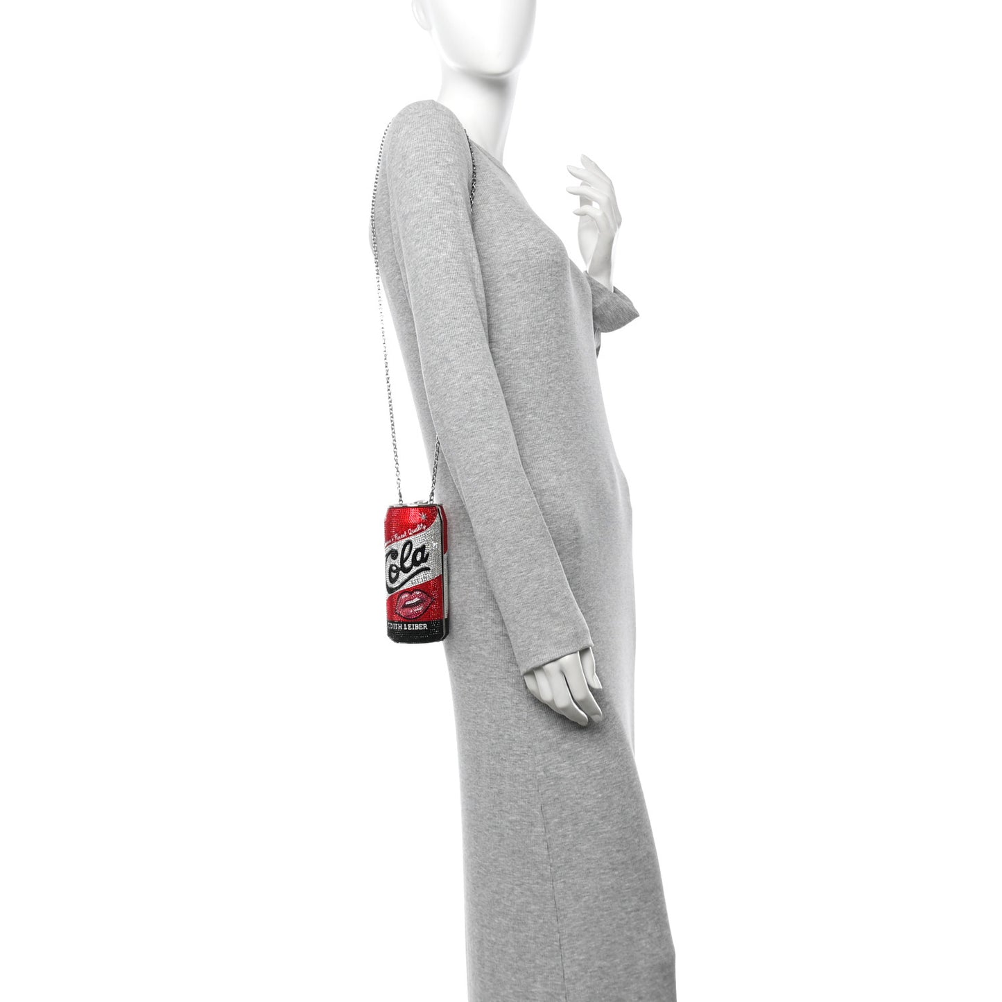 Crystal Cola Can Minaudiere Clutch Red Multicolor