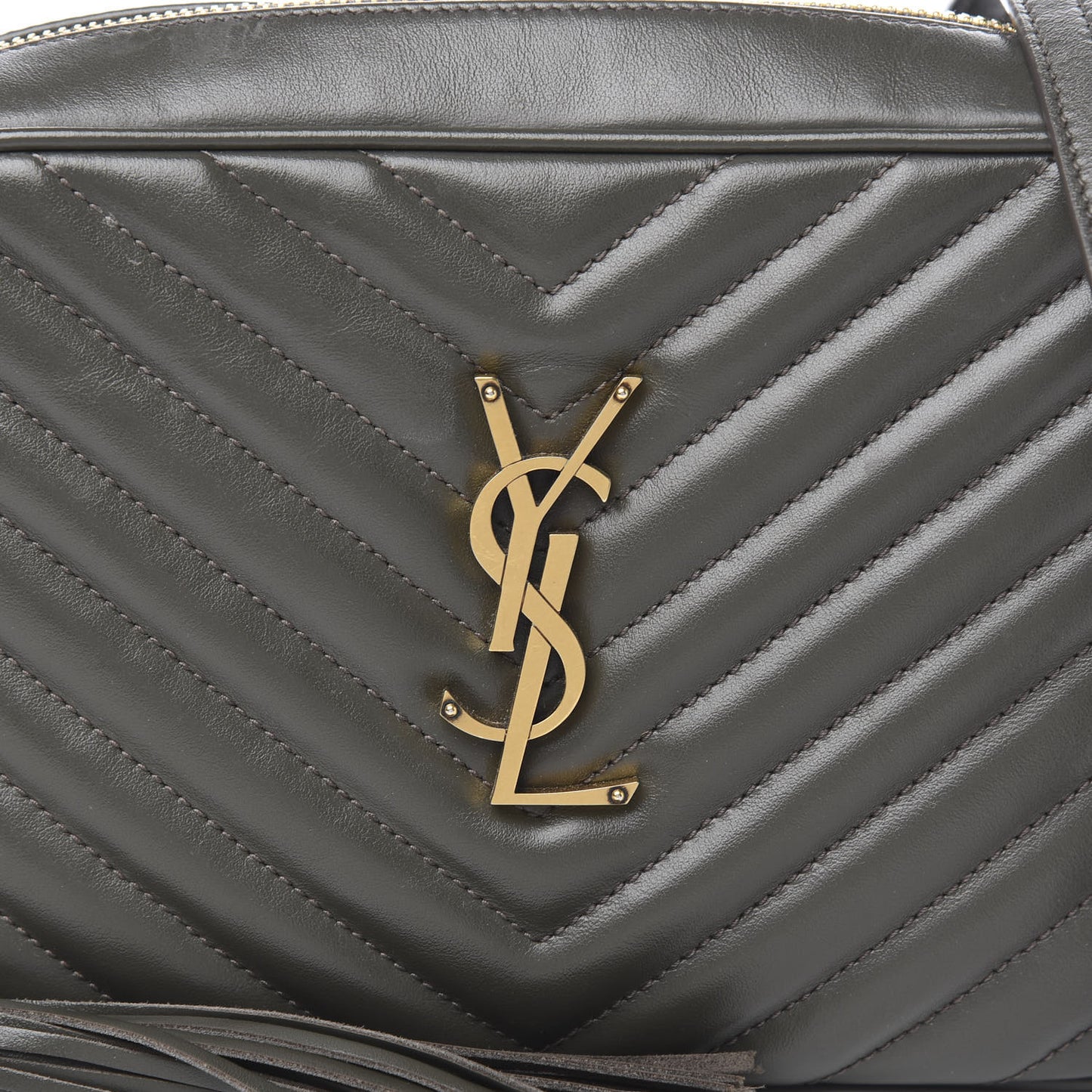 Calfskin Matelasse Monogram Lou Camera Bag Military Olive