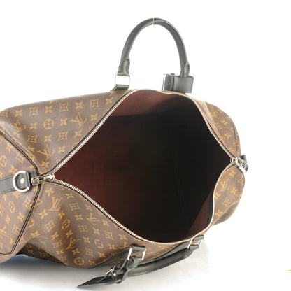 Louis Vuitton Monogram Macassar Keepall Bandouliere 55 7 of 8