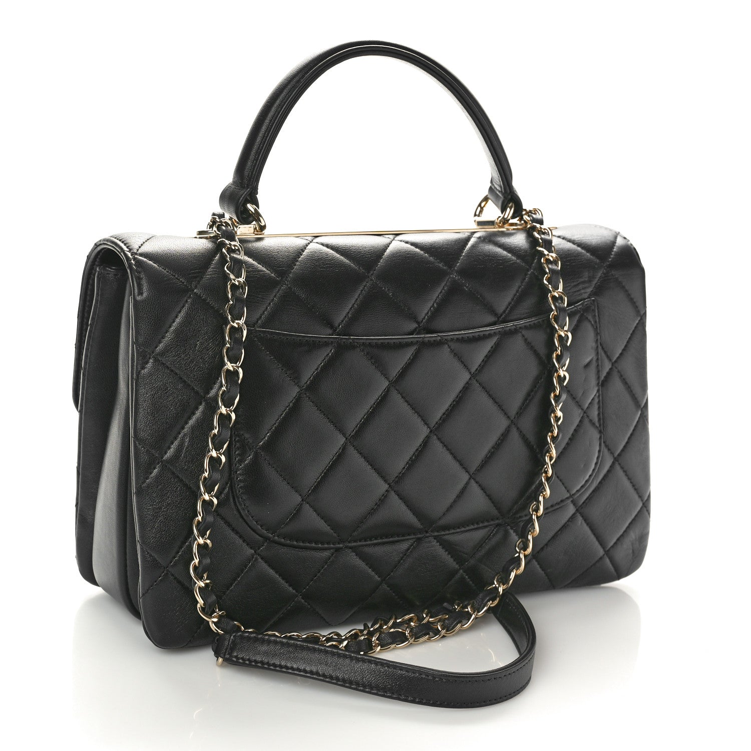 Chanel Lambskin Quilted Medium Trendy CC Flap Dual Handle Bag Black 3 of 10