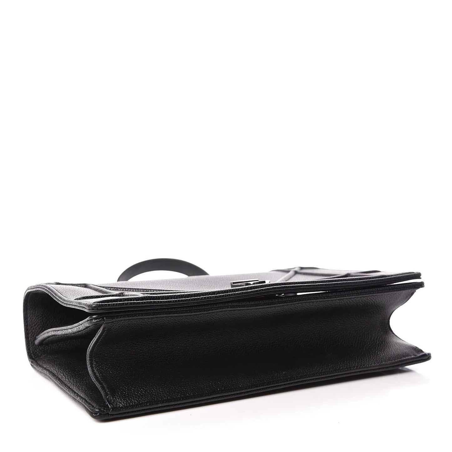 Grained Calfskin Medium Diorama Flap Bag Black