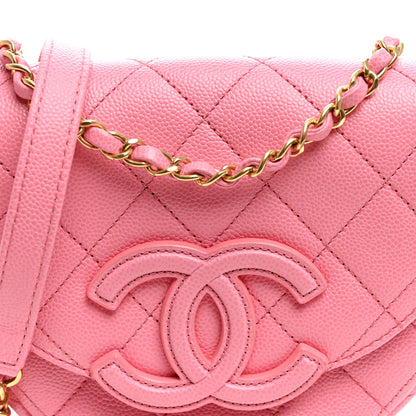 Chanel Caviar Quilted Mini Messenger Flap Light Pink 6 of 10