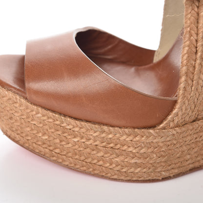 Christian Louboutin Praia 140 Platform Espadrilles 37 Tobacco 15 of 20