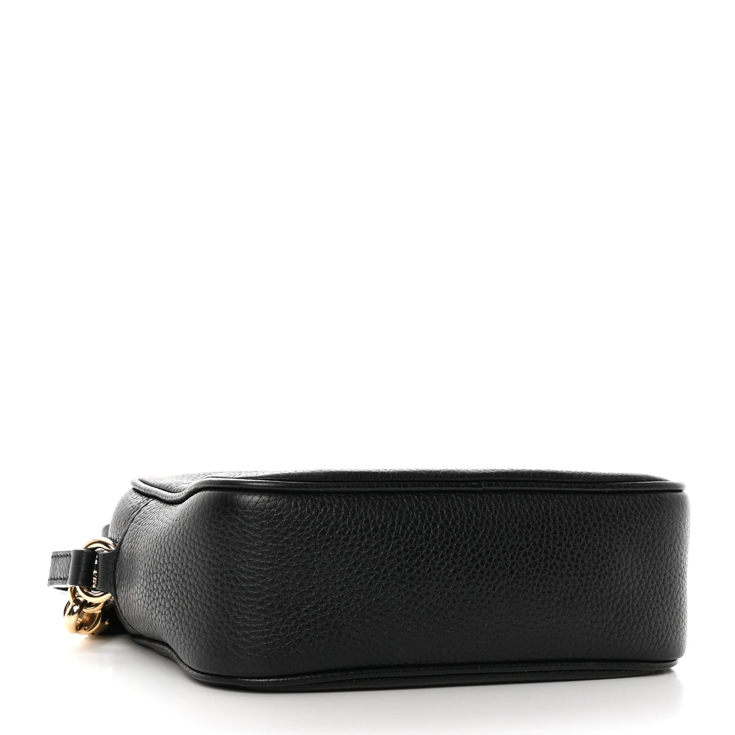 Pebbled Calfskin Small Soho Disco Bag Black