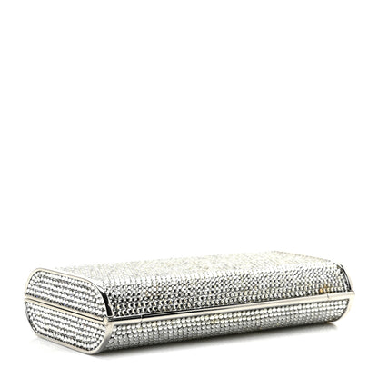 Judith Leiber Swarovski Crystal Minaudiere Clutch Silver 3 of 7