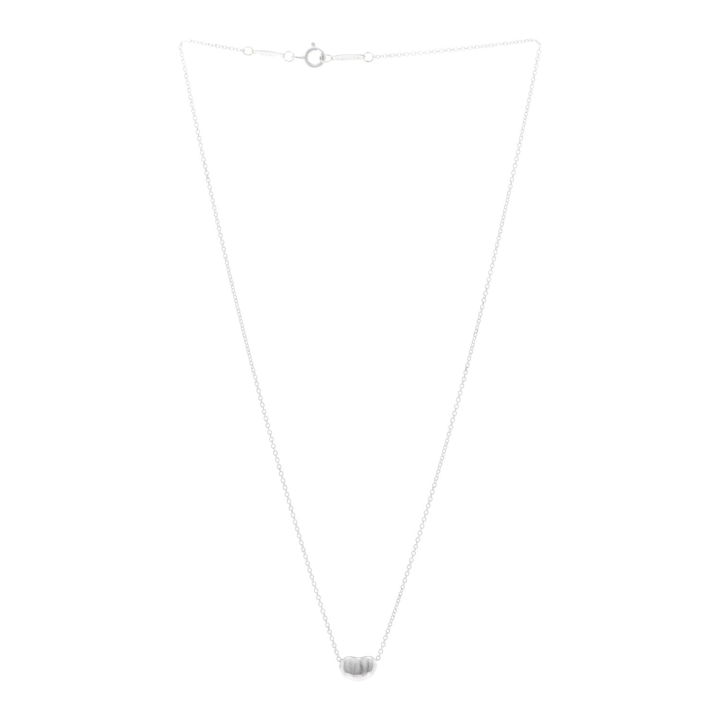 Sterling Silver 9mm Elsa Peretti Bean Pendant Necklace
