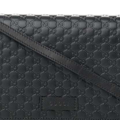 Gucci Microguccissima Crossbody Wallet Black 7 of 10