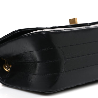 Chanel Aged Calfskin Chevron Quilted 2.55 Reissue Mini Flap Black 9 of 10