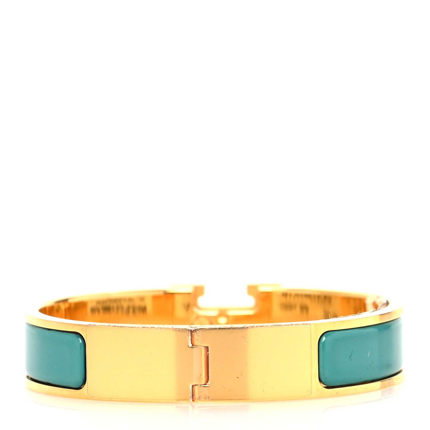 Enamel Narrow Clic Clac H Bracelet PM Emeraude
