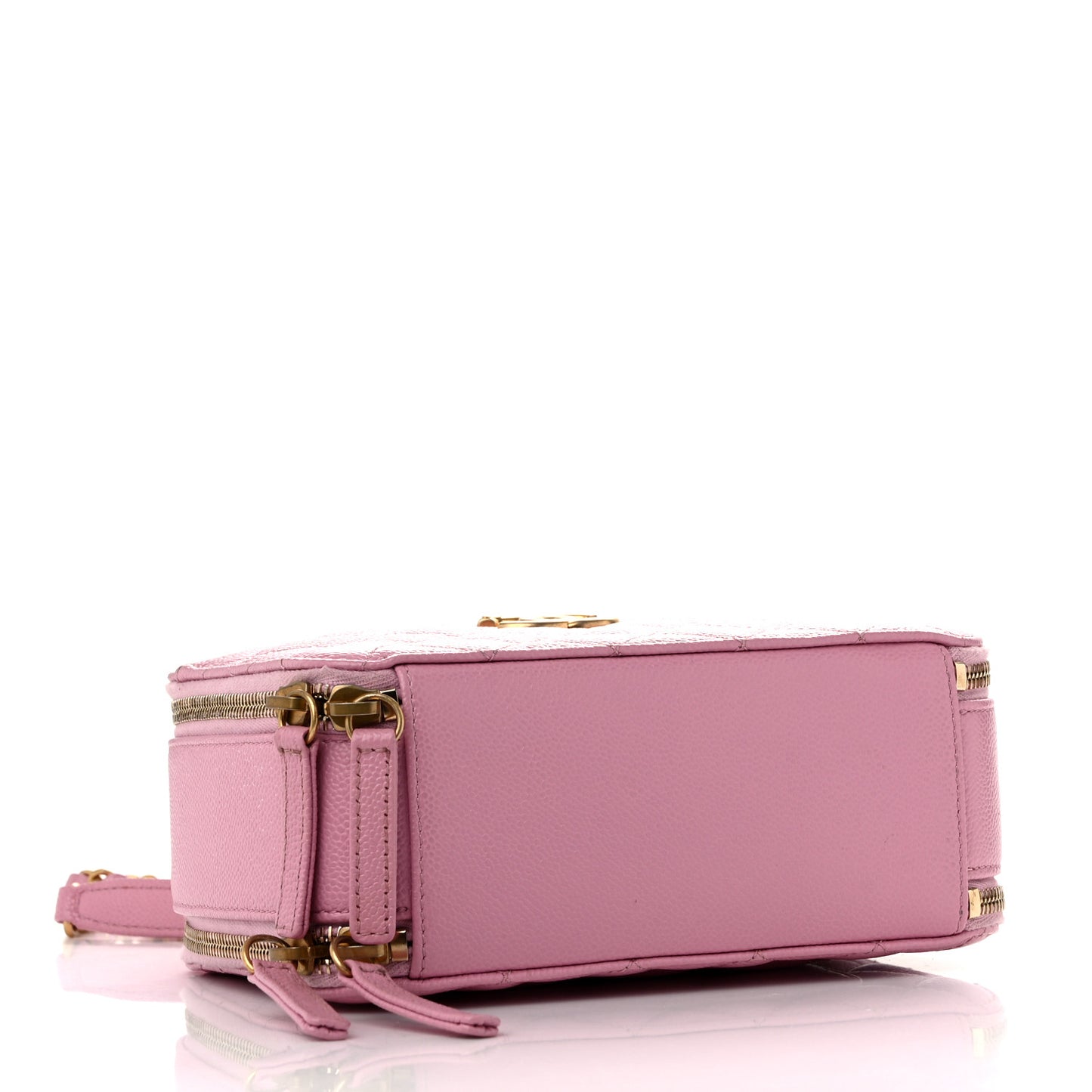 Caviar Quilted Pick Me Up Small Vanity Case Dark Pink