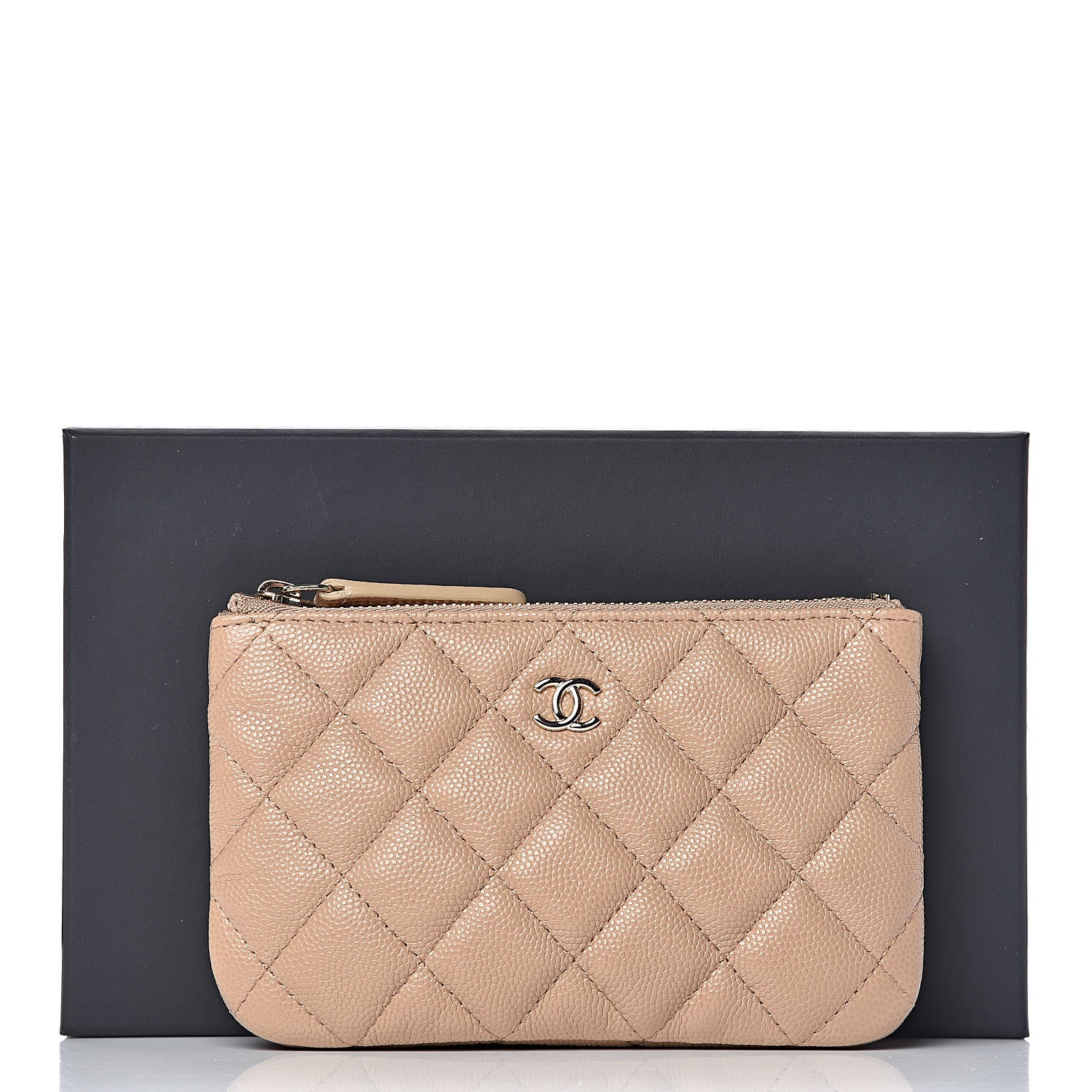 Chanel Caviar Quilted Small Cosmetic Case Beige 8 of 8