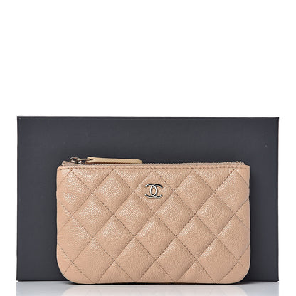 Chanel Caviar Quilted Small Cosmetic Case Beige 8 of 8