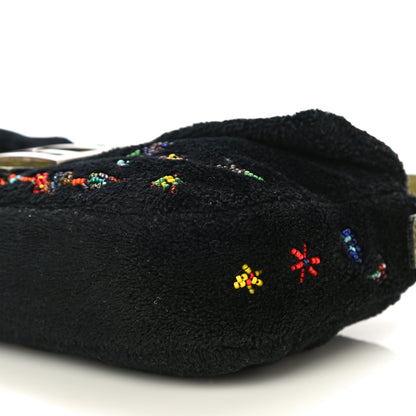 Fendi Shearling Lizard Beaded Baguette Black Green Multicolor 11 of 14