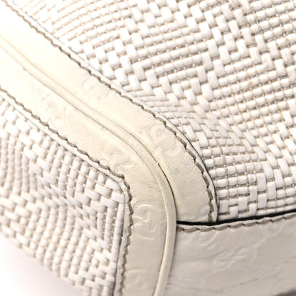 Gucci Woven Raffia Diamante Medium Sukey Tote White 10 of 18